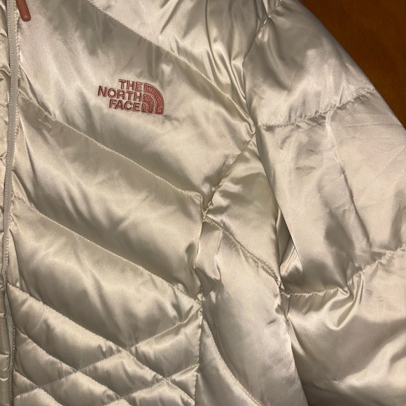 The North Face Aconcagua Puffer Jacket Womens XL Pearl White Goose Down 550 Fill - Picture 4 of 6